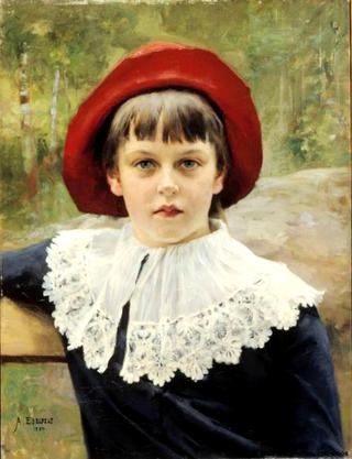 Portrait of the artist's sister Berta Edelfelt