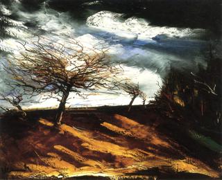 Orchard in a Storm