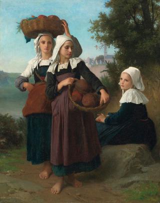Girls returning from the market