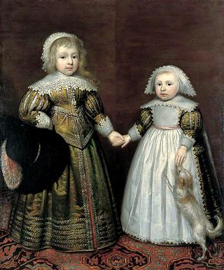 Two Children with a Dog