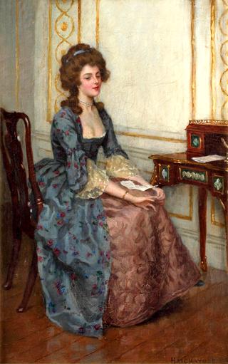Elegant lady day-dreaming