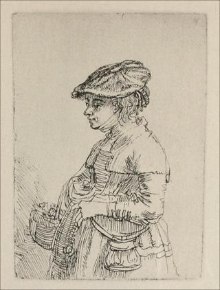A Young Woman with a Basket