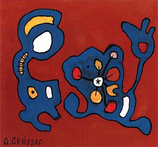 Blue Formes, Brown Background