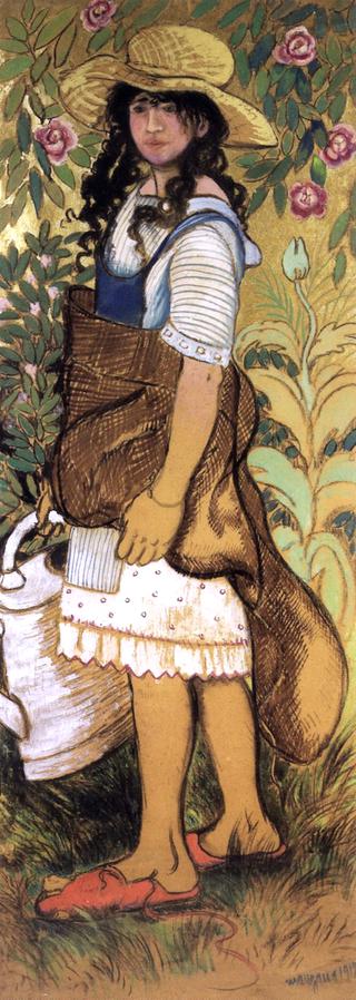 Girl with Watering Can