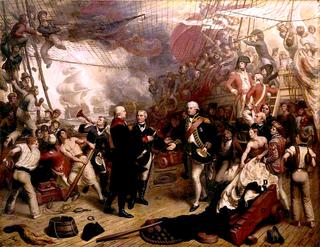 邓肯上将在坎伯敦战役中接过荷兰海军上将德温特的剑