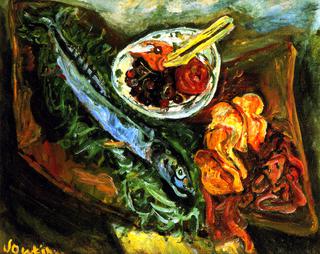 Still LIfe with Fish and Fruit