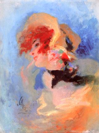 Young Woman in a Flowered Hat