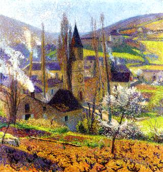 Labastide in Spring behind the Presbytere