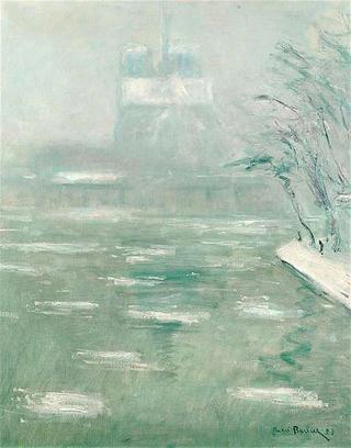 Paris, La Seine and Notre Dame, Winter
