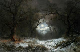A Moonlit Winter Landscape
