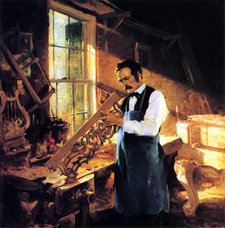 Henry Engelhard Steinway at His Workbench
