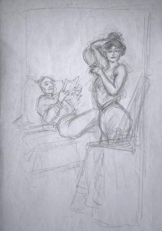 Jeune-femme au miroir