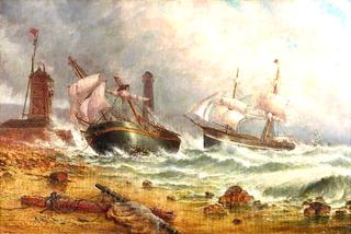 Wreck in Sunderland Harbour