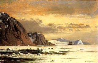 Seascape with Icebergs