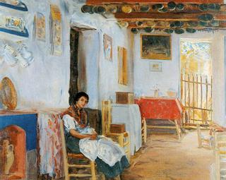 Interior de barraca