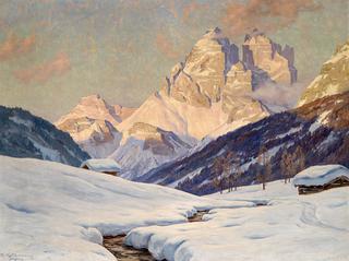 Winter Landscape in the Dolomites