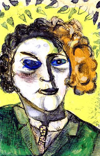 Self Portrait with Yellow Background