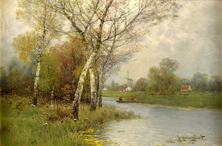 Summer Landscape with Fishermen