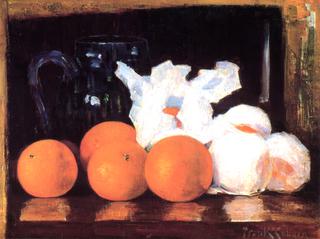 Still Life (Ceramics and Oranges)
