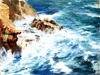 Rocks and Sea, Krkn, Croatia