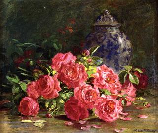 Still Life with Roses and Ginger Jar