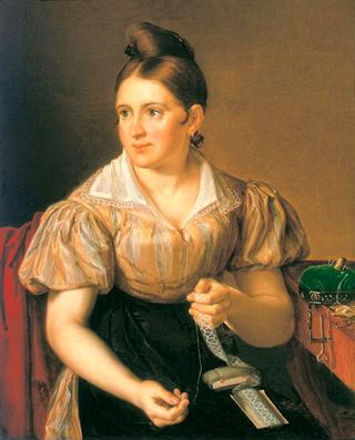 Woman Sewing