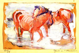 Horses at a Watering Place
