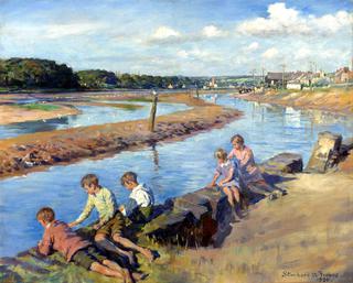 Young anglers at Hayle