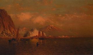 Labrador Mountain and Icebergs by LIght of the Midnight Sun