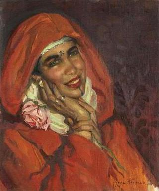 Young Berber Woman in Red