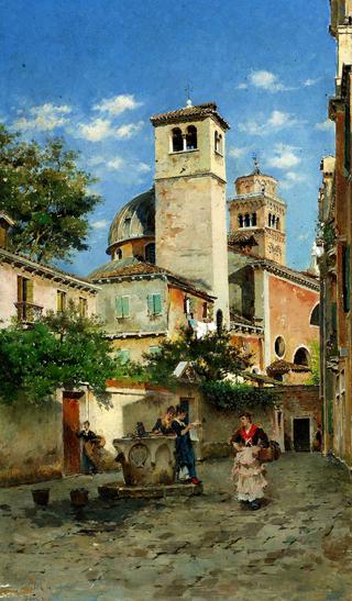 Meeting at the Well, Venice