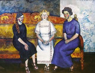 Three sisters on the couch
