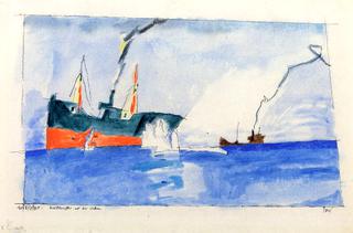 Steamships on the Baltic Sea