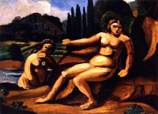 Landscape with Two Bathers
