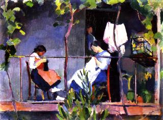 Dressmakers on a Balcony