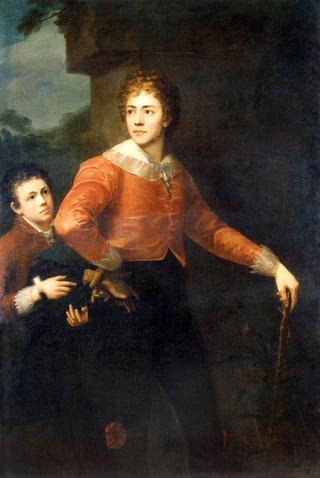 Two Youths against a Landscape Background