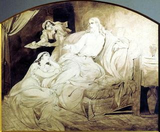 Christ in the House of Martha and Mary (study)