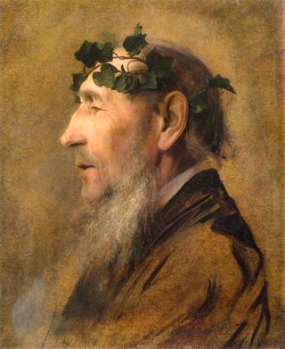 Study of an Old Man with Ivy Wreath