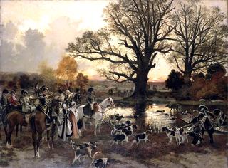 Napoleon I hunting in the Forest of Fontainebleau, 1807