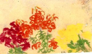 Tiger Lily and Yellow Blossoms