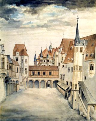 Couryard of the Former Castle in Innsbruck (with Clouds)