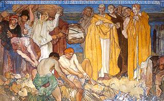 St Wilfred, 1st Bishop of Selsy, Teaching the CSaxons