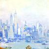 曼哈顿下城风景：一幅油画