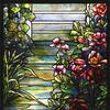 Peony Window Panel, Richard Beatty Mellon Mansion in Pittsburgh