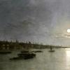 月光下的圣保罗和泰晤士河