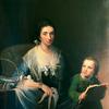 莎拉·沃恩，née Hallowell和她的儿子理查德·沃恩