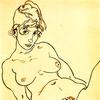 女性裸体双腿伸展