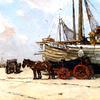 Unloading the Bomschuit on the Scheveningen Beach