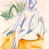 浴女坐像
