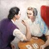 两位女士在打牌